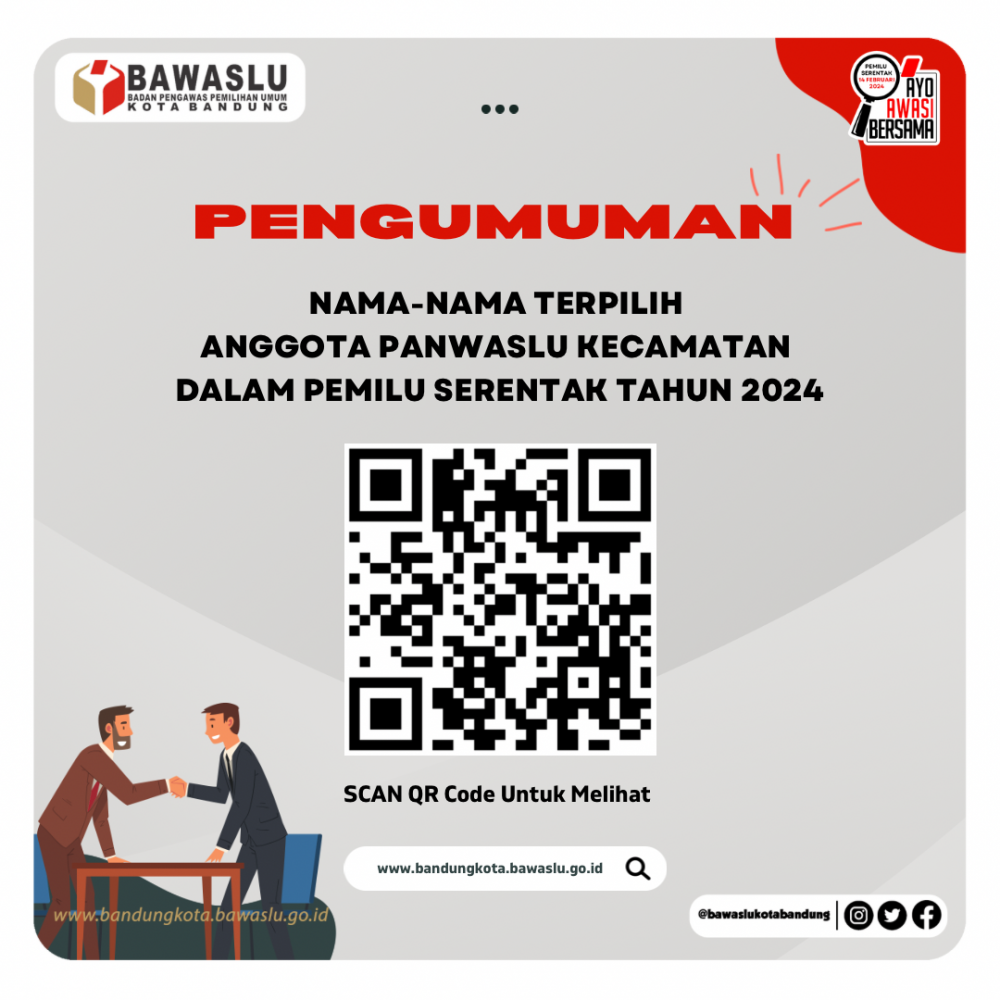 PENGUMUMAN NAMA-NAMA TERPILIH PANWASLU KECAMATAN