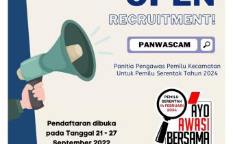 Resmi! Pendaftaran Panwaslu Kecamatan Kota Bandung telah di Buka